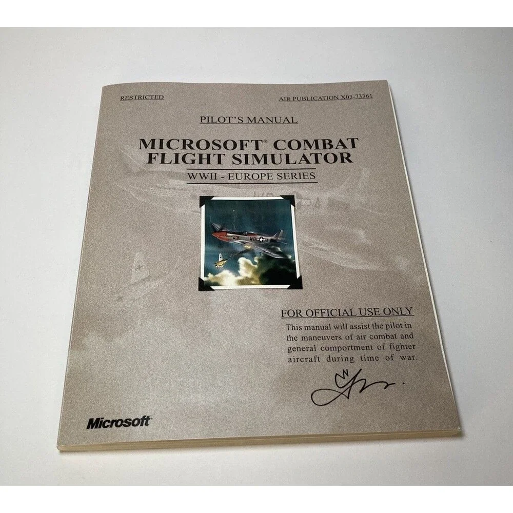 Vintage Microsoft Combat Flight Simulator WWII Europe Series CD-ROM